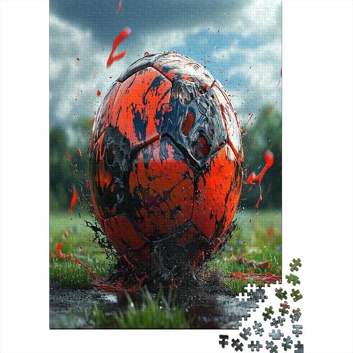 Fußball 1000 Teile, Impossible Puzzle,GesKükenlichkeitsspiel Für Die Ganze Familie, Erwachsenenpuzzle Ab 14 Jahren Puzzel 1000pcs (75x50cm) von BBQYNVKJR