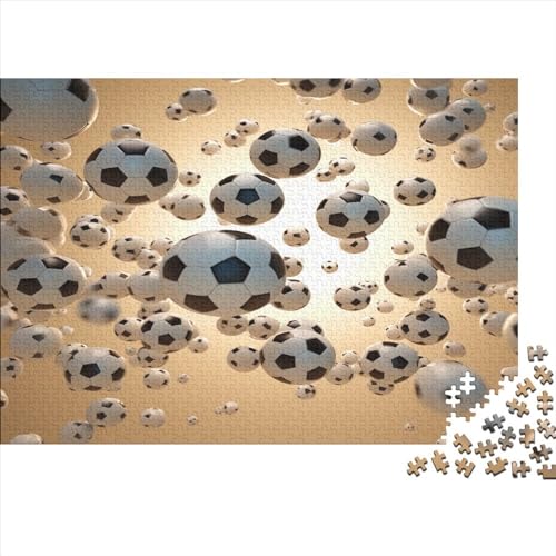 Fußball Puzzle 1000 Teile Puzzles Für Erwachsene Lernspiel Herausforderungsspielzeug 1000-teilige Puzzlespiel Für Erwachsene Kinder Puzzel 1000pcs (75x50cm) von BBQYNVKJR