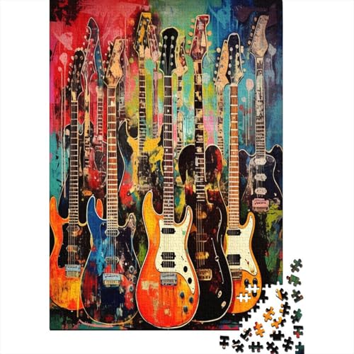 Gitarre Puzzle 1000 Teile,Puzzle Für Erwachsene, Impossible Puzzle, GesKükenlichkeitsspiel Für Die Ganze Familie,Puzzle Legespiel- Erwachsenenpuzzle Puzzel 1000pcs (75x50cm) von BBQYNVKJR