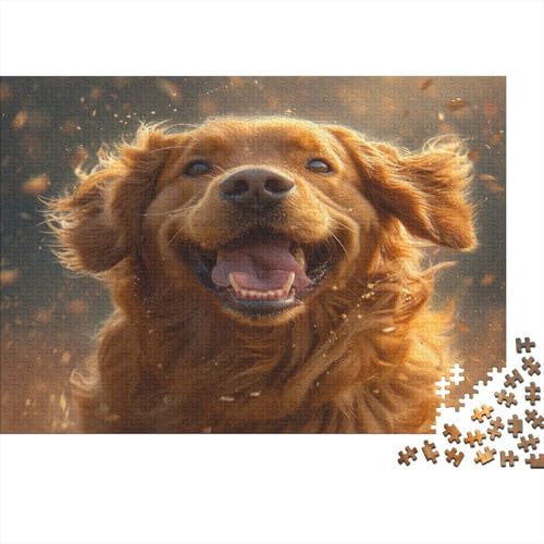 Golden Retriever Puzzle 1000 Teile Erwachsener Kniffel Spaß Für Die Ganze Familie - Abwechslungsreiche 1000 Puzzleteilige Motive Puzzle Erwachsene, Puzzel 1000pcs (75x50cm) von BBQYNVKJR