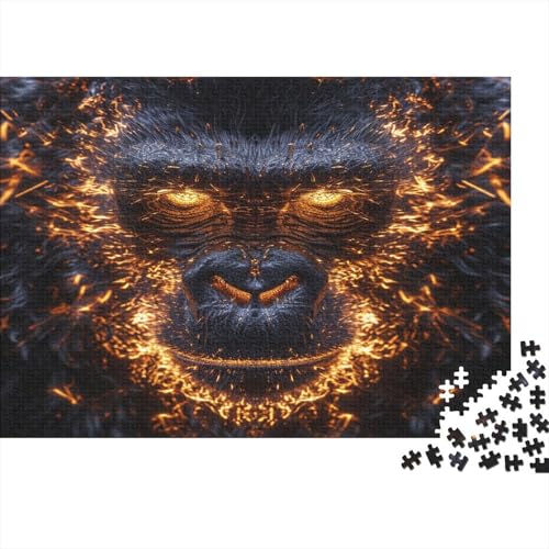 Gorilla Puzzle 1000 Teile Für Erwachsene Und Kinder Ab 14 Jahren Für Stressabbauer Puzzel 1000pcs (75x50cm) von BBQYNVKJR