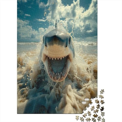 Great White Hai Puzzle 1000 Teile Für Erwachsene Und Kinder Ab 14 Jahren Für Stressabbauer Puzzel 1000pcs (75x50cm) von BBQYNVKJR