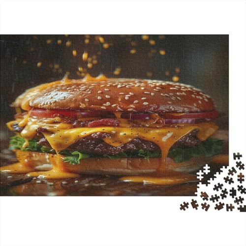 Hamburger 1000 Stück Puzzles Für Erwachsene Teenager Stress Abbauen Familien-Puzzlespiel 1000-teiliges Puzzle Kinder Lernspiel Spielzeug Geschenk Puzzel 1000pcs (75x50cm) von BBQYNVKJR