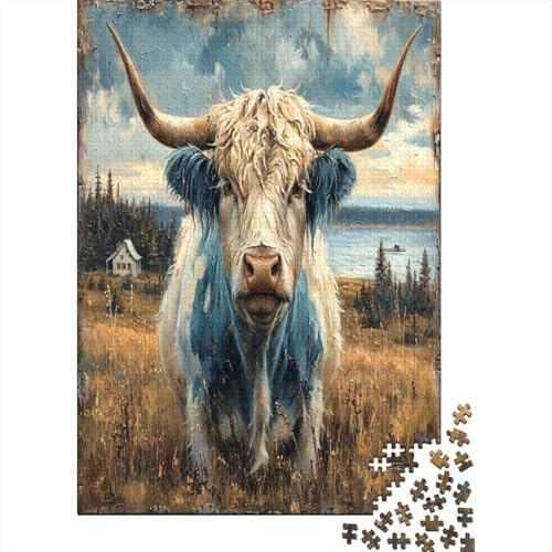 Hochlandrinder Puzzle 1000 Teile Erwachsener Kniffel Spaß Für Die Ganze Familie - Abwechslungsreiche 1000 Puzzleteilige Motive Puzzlespiel Erwachsene, Puzzel 1000pcs (75x50cm) von BBQYNVKJR