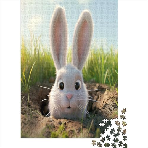 Kaninchen Puzzle 1000 Teile,Puzzle Für Erwachsene, Impossible Puzzle, Geschicklichkeitsspiel Für Die Ganze Familie,Puzzle Legespiel- Erwachsenenpuzzle Puzzel 1000pcs (75x50cm) von BBQYNVKJR