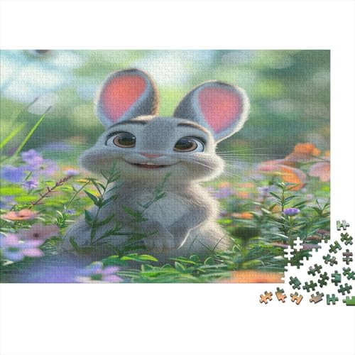 Kaninchen Puzzle 1000 Teile,Puzzle Für Erwachsene, Impossible Puzzle,Puzzle Farbenfrohes Legespiel,GesKükenlichkeitsspiel Für Die Ganze Familie Puzzel 1000pcs (75x50cm) von BBQYNVKJR