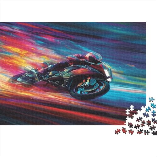 Kreuz-Country Motorcycle Puzzle 1000 Teile,Puzzle Für Erwachsene, Impossible Puzzle,Puzzle Farbenfrohes Legespiel,Geschicklichkeitsspiel Für Die Ganze Familie Puzzel 1000pcs (75x50cm) von BBQYNVKJR