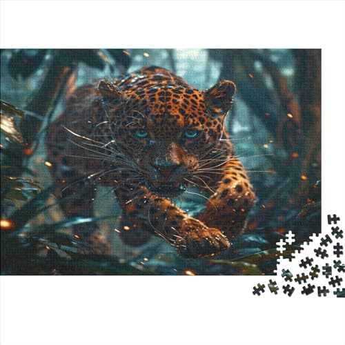 Leopard 1000 Teile,Impossible Puzzle,GesKükenlichkeitsspiel Für Die Ganze Familie, Erwachsenen Puzzlespiel Puzzel 1000pcs (75x50cm) von BBQYNVKJR