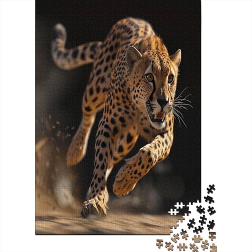 Leopard Puzzle 1000 Teile Erwachsene Puzzles Für Erwachsene Klassische Puzzles 1000 Teile Erwachsene Puzzlespiel Schwer Pädagogisches Spielzeug Erwachsene Kinder Puzzel 1000pcs (75x50cm) von BBQYNVKJR