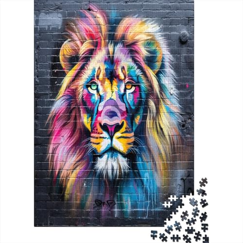 Löwe Puzzle 1000 Teile Erwachsene Puzzles Für Erwachsene Klassische Puzzles 1000 Teile Erwachsene Puzzlespiel Schwer Pädagogisches Spielzeug Erwachsene Kinder Puzzel 1000pcs (75x50cm) von BBQYNVKJR