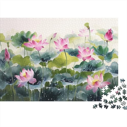 Lotus Puzzle 1000 Teile,für Erwachsene, Impossible Puzzle,farbenfrohes Legespiel,Geschicklichkeitsspiel Für Die Ganze Familie,Erwachsenenpuzzle Puzzel 1000pcs (75x50cm) von BBQYNVKJR