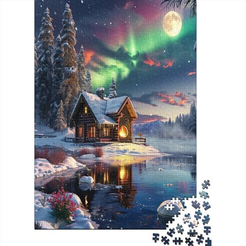 Norwegische Aurora Puzzle 1000 Teile Erwachsener Kniffel Spaß Für Die Ganze Familie - Abwechslungsreiche 1000 Puzzleteilige Motive Puzzlespiel Erwachsene, Puzzel 1000pcs (75x50cm) von BBQYNVKJR