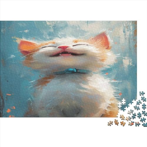 Painted Kat Puzzle 1000 Teile Für Erwachsene Und Kinder Ab 14 Jahren Für Stressabbauer Puzzel 1000pcs (75x50cm) von BBQYNVKJR