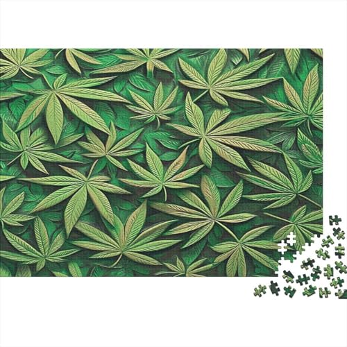 Palm Blätter 1000 Stück Puzzles Für Erwachsene Teenager Stress Abbauen Familien-Puzzlespiel 1000-teiliges Puzzle Kinder Lernspiel Spielzeug Geschenk Puzzel 1000pcs (75x50cm) von BBQYNVKJR