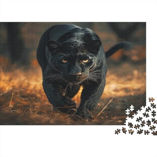 Panther 1000 Stück Puzzles Für Erwachsene Teenager Stress Abbauen Familien-Puzzlespiel 1000-teiliges Puzzle Kinder Lernspiel Spielzeug Geschenk Puzzel 1000pcs (75x50cm) von BBQYNVKJR