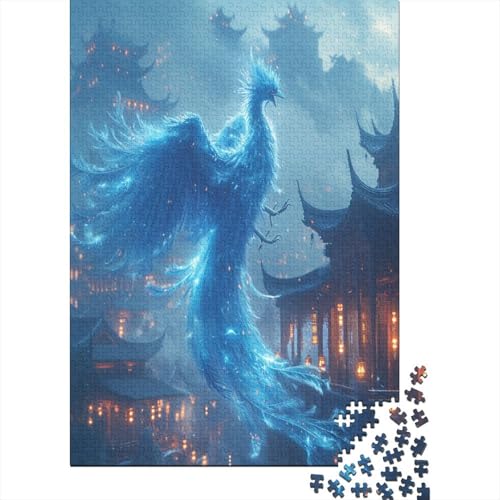 Phoenix Puzzle 1000 Teile Puzzles Für Erwachsene Lernspiel Herausforderungsspielzeug 1000-teilige Puzzlespiel Für Erwachsene Kinder Puzzel 1000pcs (75x50cm) von BBQYNVKJR