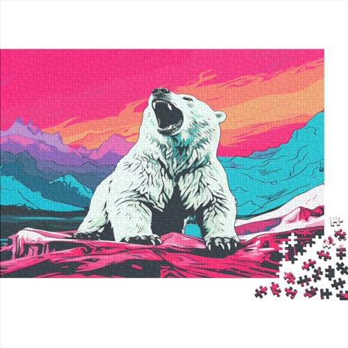 Polar Bär Puzzle 1000 Teile,Puzzle Für Erwachsene, Impossible Puzzle, GesKükenlichkeitsspiel Für Die Ganze Familie,Puzzle Farbenfrohes,Puzzle-Geschenk,RaumdekoRatteion Puzzel 1000pcs (75x50cm) von BBQYNVKJR