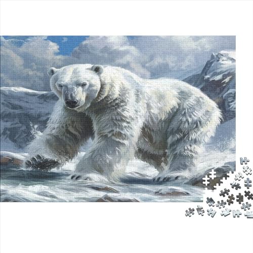 Polar Bär Puzzle 1000 Teile,Puzzlespiel Für Erwachsene,Impossible Puzzle,Puzzle GesKükenlichkeitsspiel Für Die Ganze Familie, Geschenke Für Männer/Frauen Erwachsenen Puzzel 1000pcs (75x50cm) von BBQYNVKJR