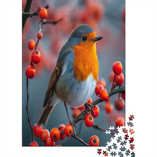 Robin Puzzle 1000 Teile, Erwachsene, Klassische Puzzle, Impossible Puzzle,GesKükenlichkeitsspiel Für Die Ganze Familie Erwachsenenpuzzle Ab 14 Jahren Puzzel 1000pcs (75x50cm) von BBQYNVKJR