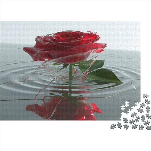 Rose 1000 Stück Puzzles Für Erwachsene Teenager Stress Abbauen Familien-Puzzlespiel 1000-teiliges Puzzle Kinder Lernspiel Spielzeug Geschenk Puzzel 1000pcs (75x50cm) von BBQYNVKJR