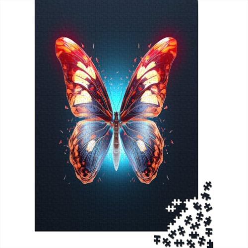 Schmetterling 1000 Stück Puzzles Für Erwachsene Teenager Stress Abbauen Familien-Puzzlespiel Mit Poster in 1000-teiliges Puzzle Kinder Lernspiel Spielzeug Geschenk Puzzel 1000pcs (75x50cm) von BBQYNVKJR