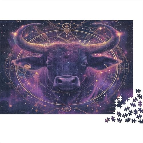 Stier Puzzle 1000 Teile Puzzles Für Erwachsene Lernspiel Herausforderungsspielzeug 1000-teilige Puzzlespiel Für Erwachsene Kinder Puzzel 1000pcs (75x50cm) von BBQYNVKJR