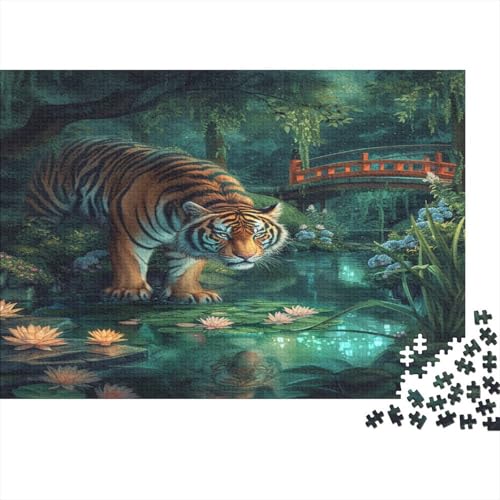 Tiger 1000 Teile, Impossible Puzzle,Geschicklichkeitsspiel Für Die Ganze Familie, Erwachsenenpuzzle Ab 14 Jahren Puzzel 1000pcs (75x50cm) von BBQYNVKJR