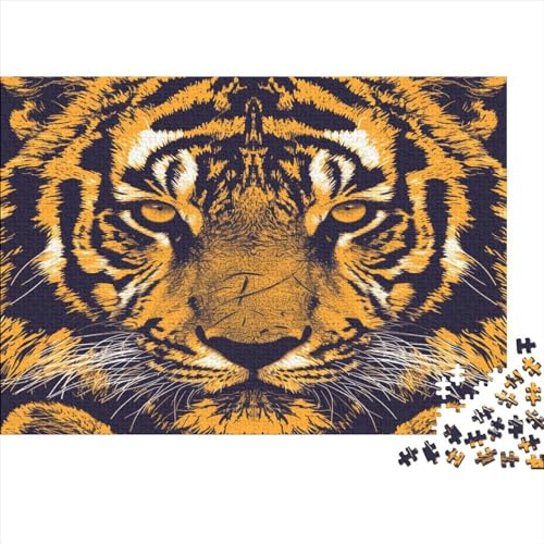 Tiger Puzzle 1000 Teile, Erwachsene, Klassische Puzzle, Impossible Puzzle,Geschicklichkeitsspiel Für Die Ganze Familie Erwachsenenpuzzle Ab 14 Jahren Puzzel 1000pcs (75x50cm) von BBQYNVKJR