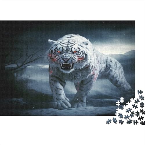 Tiger Puzzle 1000 Teile,für Erwachsene, Impossible Puzzle,farbenfrohes Legespiel,GesKükenlichkeitsspiel Für Die Ganze Familie,Erwachsenenpuzzle Puzzel 1000pcs (75x50cm) von BBQYNVKJR