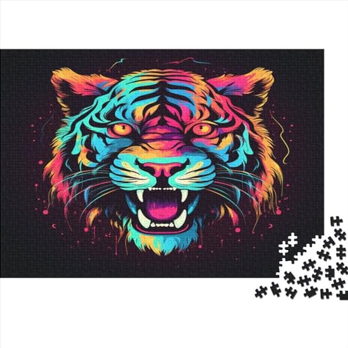 Tiger Puzzle 1000 Teile Erwachsene Puzzles Für Erwachsene Klassische Puzzles 1000 Teile Erwachsene Puzzlespiel Schwer Pädagogisches Spielzeug Erwachsene Kinder Puzzel 1000pcs (75x50cm) von BBQYNVKJR