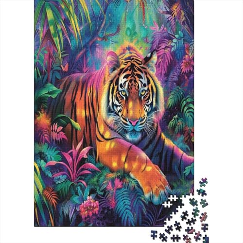 Tiger Puzzlespiel 1000 Teile Für Erwachsene, Einzigartige Kunstwerke Und Vorlage - Geburtstagsgeschenk - Spaßige Puzzles Mit Überraschung Von Puzzle in A Bag Puzzel 1000pcs (75x50cm) von BBQYNVKJR