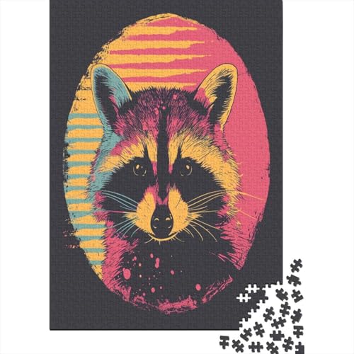 Waschbär 1000 Teile Puzzle Für Erwachsene, Hochwertige Recycelbare MateriAußerirdische Und Druck Puzzlespiel, Familienspiel, Geschenk Für Liebhaber Oder Freunde Puzzel 1000pcs (75x50cm) von BBQYNVKJR