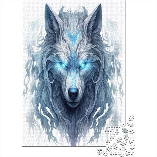 Wolf 1000 Stück Puzzles Für Erwachsene Teenager Stress Abbauen Familien-Puzzlespiel 1000-teiliges Puzzle Kinder Lernspiel Spielzeug Geschenk Puzzel 1000pcs (75x50cm) von BBQYNVKJR