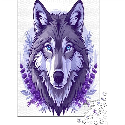 Wolf 1000 Stück Puzzles Für Erwachsene Teenager Stress Abbauen Familien-Puzzlespiel Mit Poster in 1000-teiliges Puzzle Kinder Lernspiel Spielzeug Geschenk Puzzel 1000pcs (75x50cm) von BBQYNVKJR