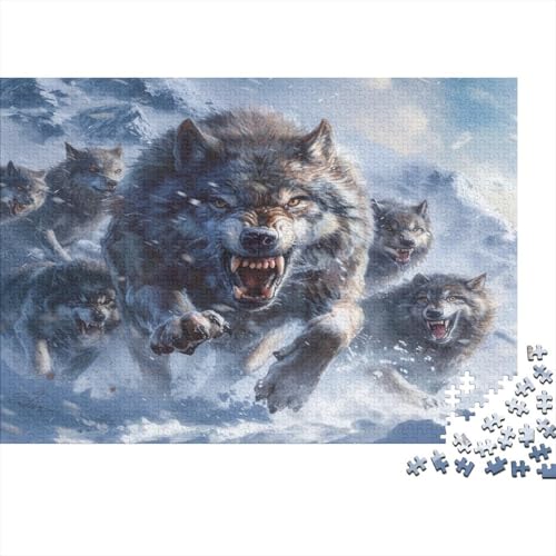 Wolf 1000 Teile, Impossible Puzzle,Geschicklichkeitsspiel Für Die Ganze Familie, Erwachsenenpuzzle Ab 14 Jahren Puzzel 1000pcs (75x50cm) von BBQYNVKJR