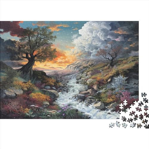 Zweifarbiger Baum Puzzle 1000 Teile,für Erwachsene, Impossible Puzzle,farbenfrohes Legespiel,Geschicklichkeitsspiel Für Die Ganze Familie,Erwachsenenpuzzle Puzzel 1000pcs (75x50cm) von BBQYNVKJR