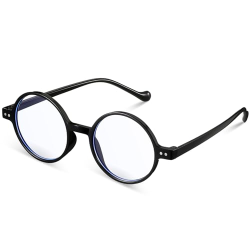 BBTO Nerd Brille mit Klaren Gläsern Retro Zauberer Brille Dicke Lustige Streber Brille Nerd Kostüm Brille für Erwachsene (Süße Runde) von BBTO