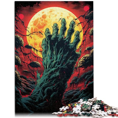 Mikro-Schwierigkeitspuzzle „Zombiehände im Mondlicht“, 1000 Teile, Puzzle für Erwachsene, 50 x 75 cm, Holzpuzzle für Erwachsene und Kinder ab 14 Jahren, Spielzeug-Wanddekoration von BBVNFLIR