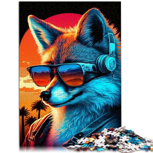 Mikroschwieriges Puzzle Neonfuchs 1000-teiliges Puzzle Lernspiele 50x75cm Holzpuzzle für Erwachsene und Kinder ab 14 Jahren für Familienspaß und Spieleabende von BBVNFLIR