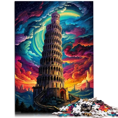 Puzzle-, Schiefer Turm von Pisa, Italien, Puzzle für Erwachsene, 1000 Teile, 50 x 75 cm, Holzpuzzle für Erwachsene und Kinder ab 14 Jahren, Weihnachtspuzzle-Geschenke von BBVNFLIR