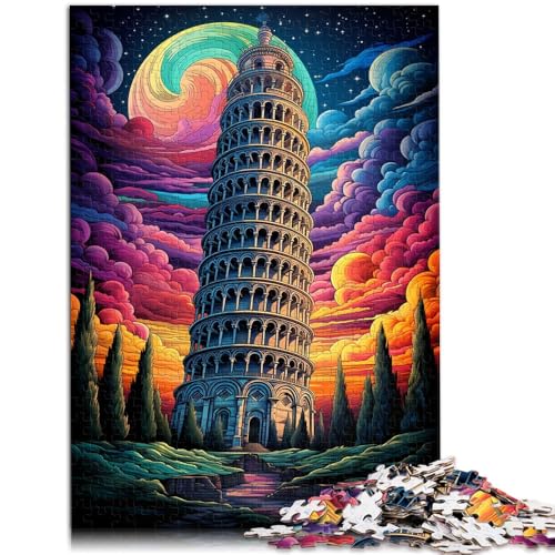 Puzzle „Der Schiefe Turm von Pisa, Italien“ Puzzle für Erwachsene 1000 Teile 50x75cm Holzpuzzle für Erwachsene und Kinder Lernspiel Herausforderungsspielzeug von BBVNFLIR