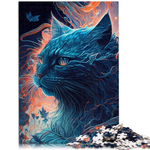 Puzzle Fantasievolle Maine-Coon-Katze, 1000 Teile, Puzzle für Erwachsene, Geschenke, 50 x 75 cm, Holzpuzzle für Erwachsene und Jugendliche ab 14 Jahren, Spielzeug, Denkspiel von BBVNFLIR