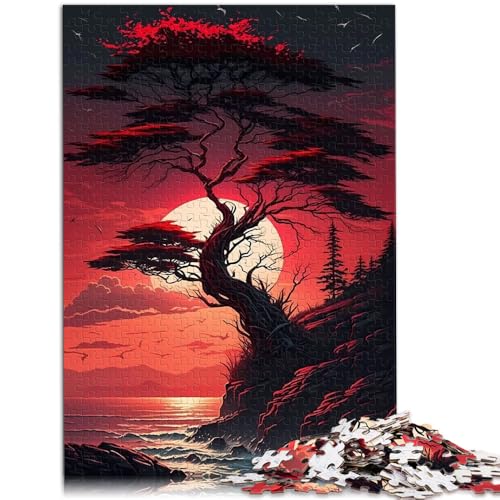 Puzzle-Geschenk, Lone Tree Anime, lustiges Puzzle für Erwachsene, 1000 Teile, 50 x 75 cm, Holzpuzzle für Erwachsene, Familie, Zuhause, Lernspiele, DIY-Spielzeug von BBVNFLIR