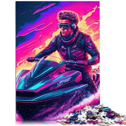 Puzzle Jetski Puzzle 1000 Teile für Erwachsene 50x75cm Holzpuzzle für Erwachsene & Kinder Lernspielzeug Familienspiele von BBVNFLIR