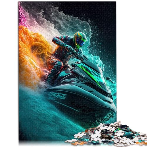 Puzzle Jetski-Puzzle für Erwachsene, 1000 Teile, 50 x 75 cm, Holzpuzzle für Erwachsene und Kinder, Lernspiele, Heimdekorationspuzzle. von BBVNFLIR