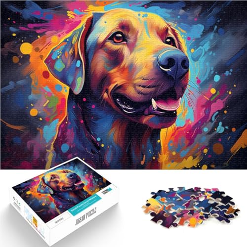 Puzzle Labradors Puzzle für Erwachsene, 1000 Teile, 50 x 75 cm, Holzpuzzle für Erwachsene und Kinder ab 14 Jahren, Lernspielzeug, Familienspiele von BBVNFLIR