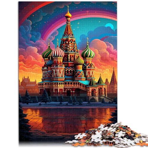 Puzzle Russland Rotes Quadrat Puzzle für Erwachsene und Kinder 1000 Teile 50x75cm Holzpuzzle für Erwachsene Kinder 14+ Denksportaufgaben für Erwachsene von BBVNFLIR