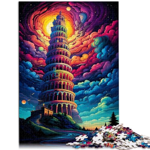 Puzzle Schiefer Turm von Pisa, Italien, für Erwachsene, Puzzle 1000 Teile, 50 x 75 cm, für Erwachsene und Kinder ab 14 Jahren, Spiele, Spielzeug, Geschenk von BBVNFLIR