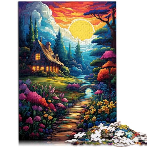 Puzzle für Dschungelhütte, Puzzle für Erwachsene, 1000 Teile, 50 x 75 cm, Holzpuzzle, geeignet für Erwachsene und Kinder ab 14 Jahren, Heimdekoration von BBVNFLIR