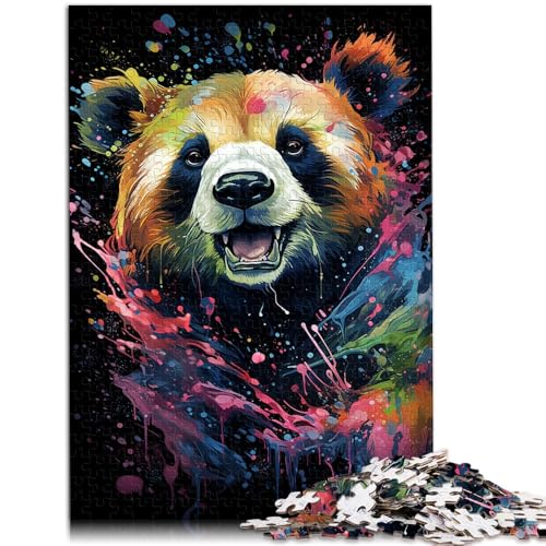 Puzzle für Erwachsene, Aquarellmalerei, Bär, Puzzle 1000 Teile für Erwachsene, 50 x 75 cm, Holzpuzzle für Teenager und Kinder, für Familienspaß und Spieleabende von BBVNFLIR